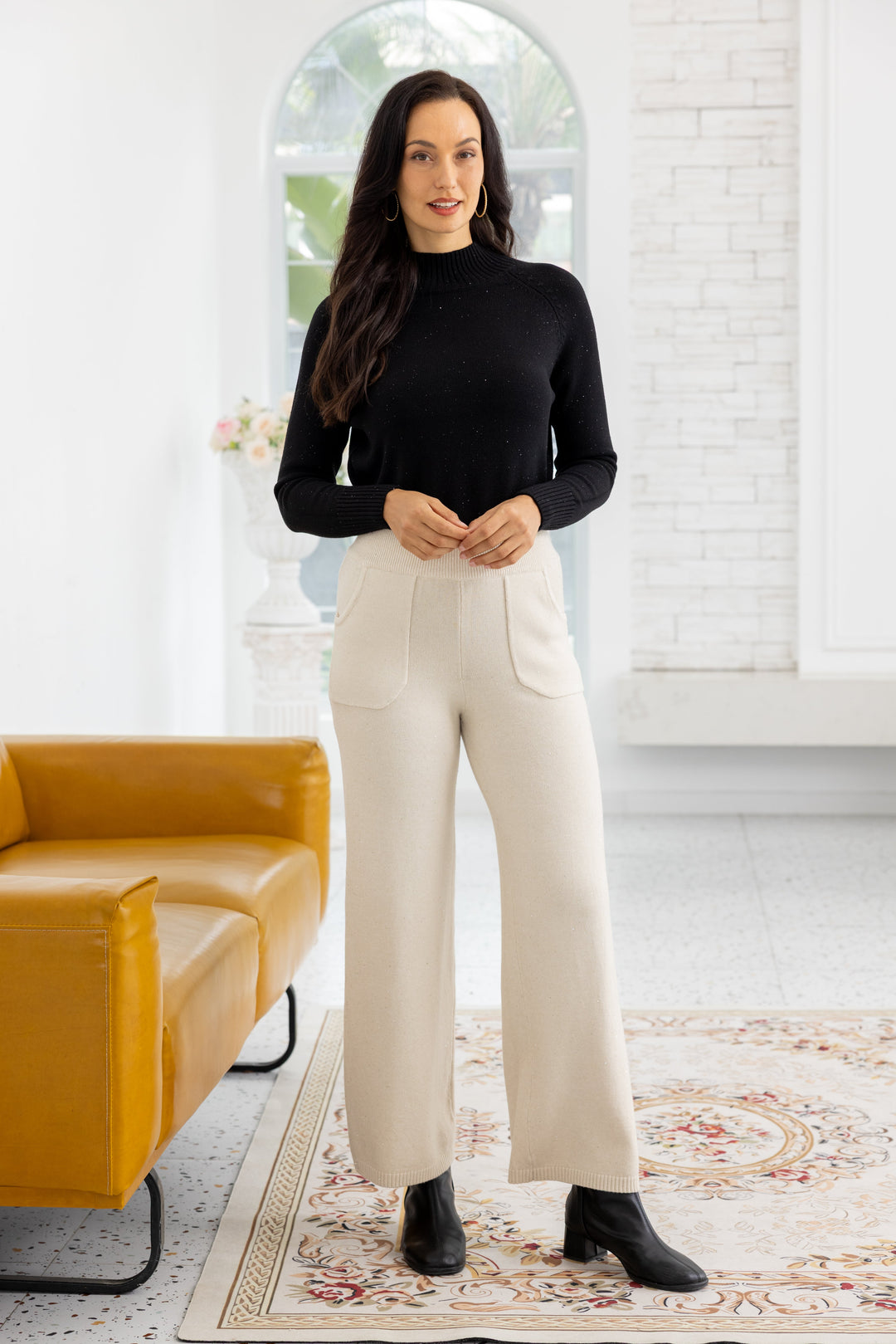 Starlight Shimmer Pocketed Knit Pants