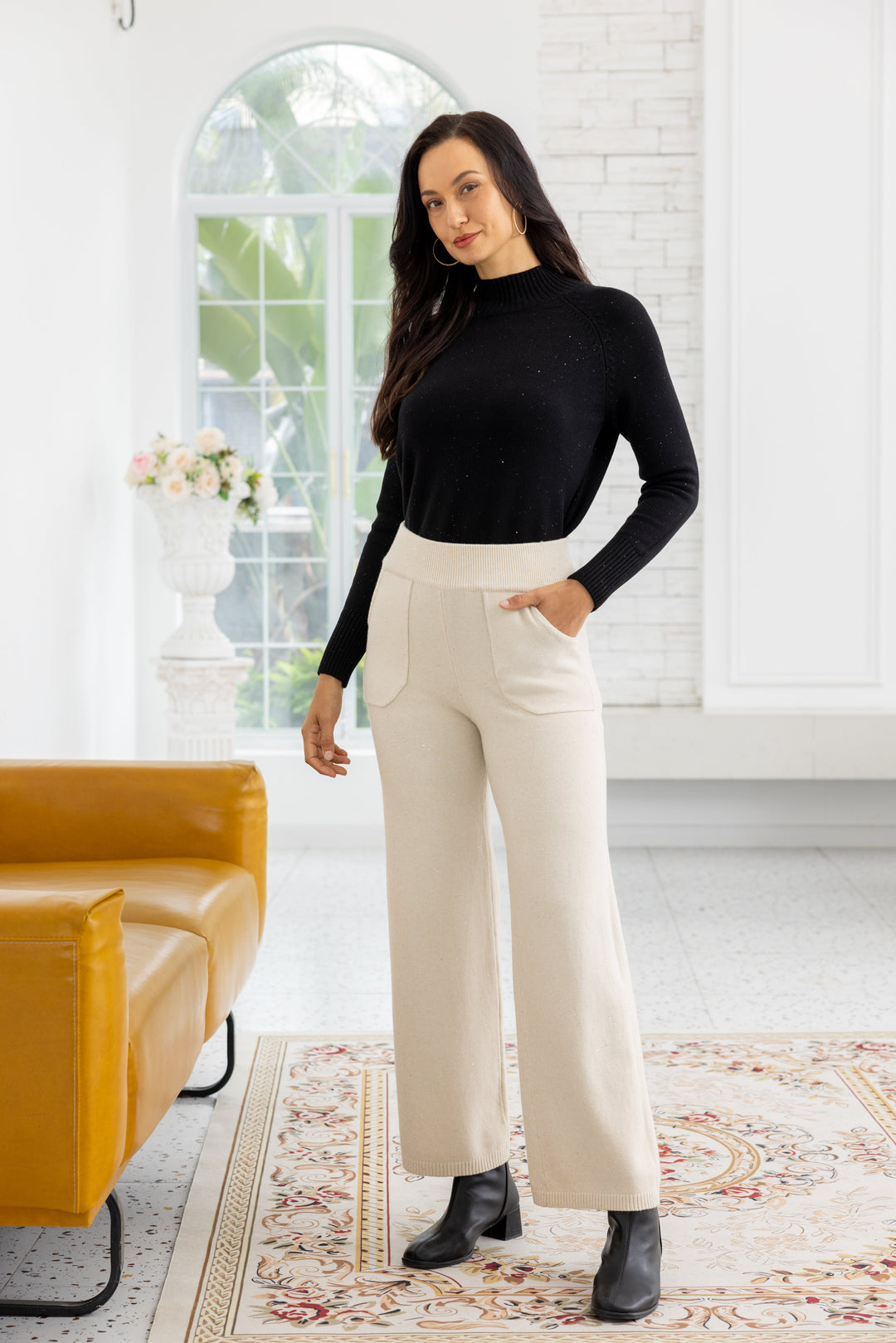 Starlight Shimmer Pocketed Knit Pants