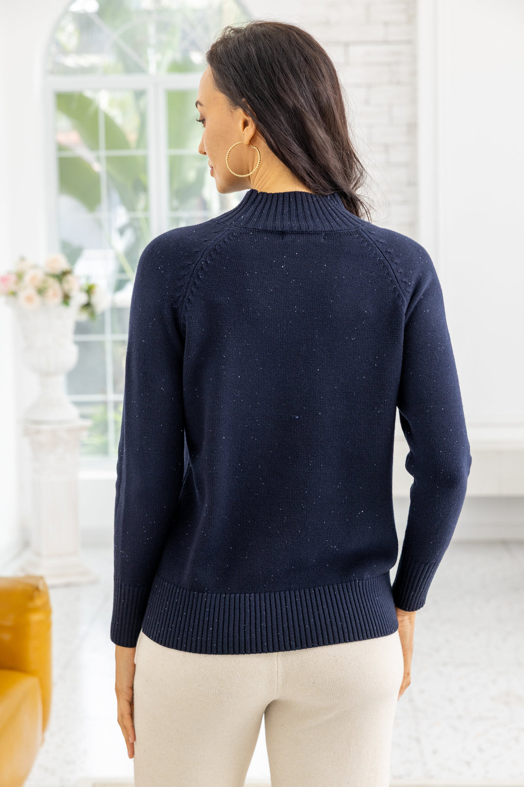 Starlight Shimmer Mock Neck Knit