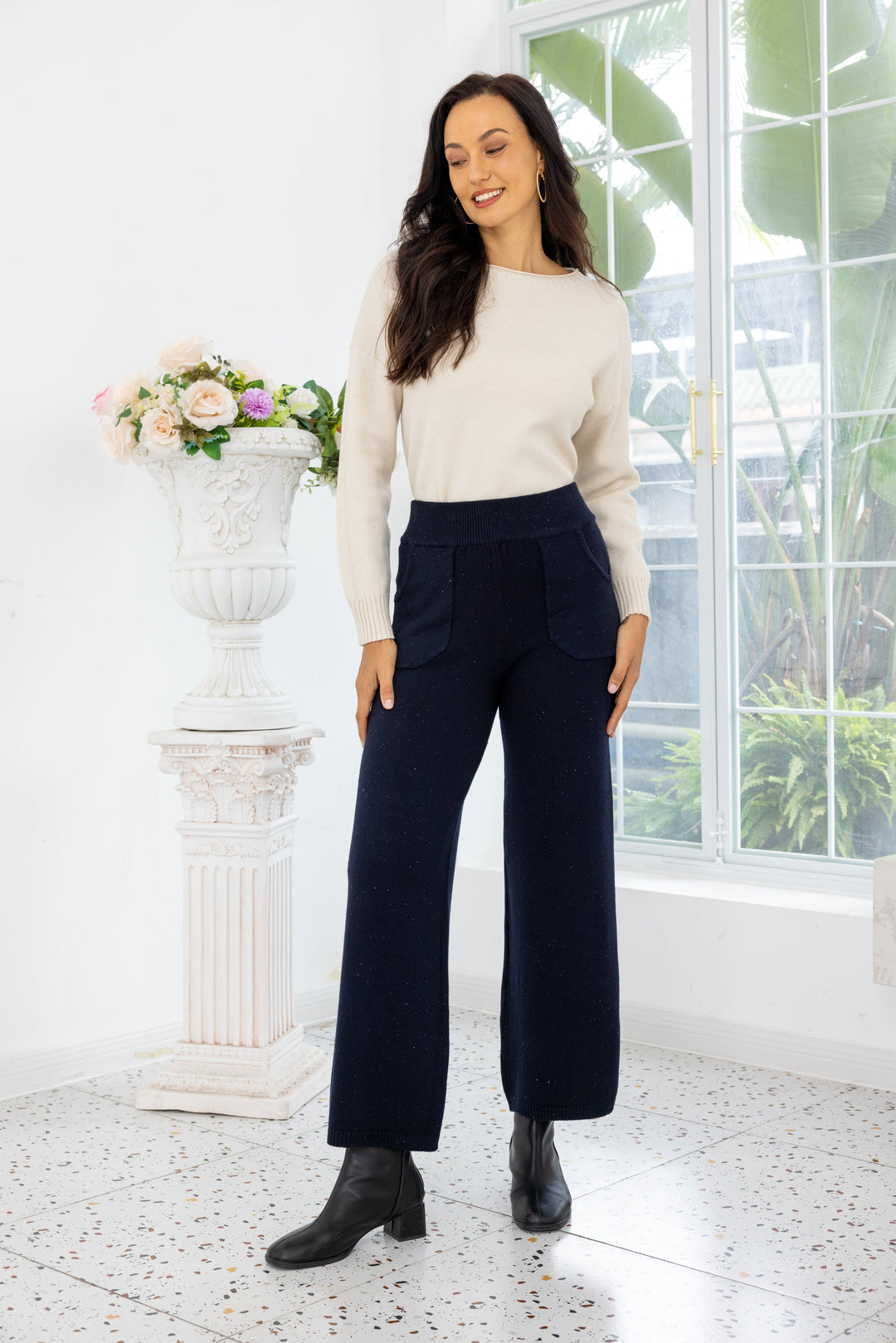 Starlight Shimmer Pocketed Knit Pants