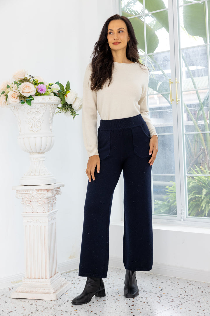 Starlight Shimmer Pocketed Knit Pants