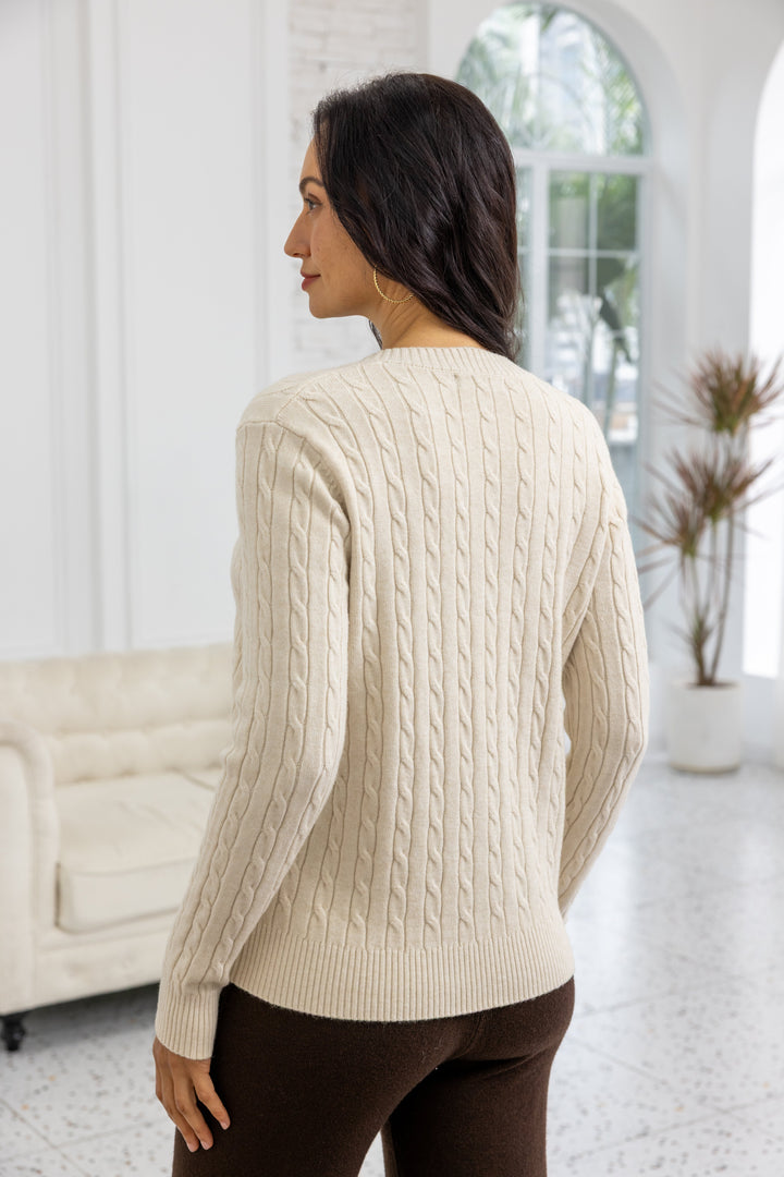 Bordeaux Braided Knit