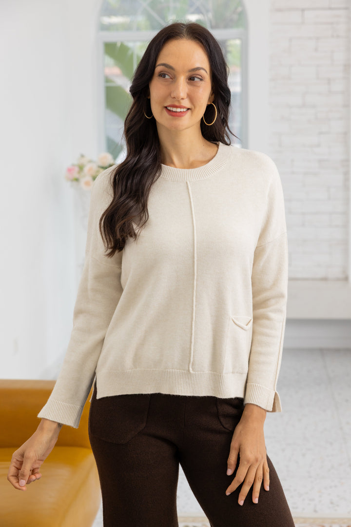 Allegra Stitched-Seam Top
