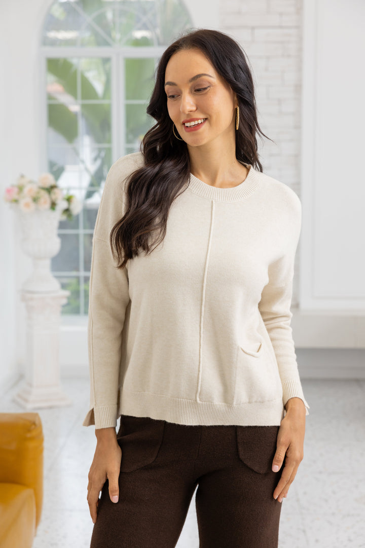Allegra Stitched-Seam Top