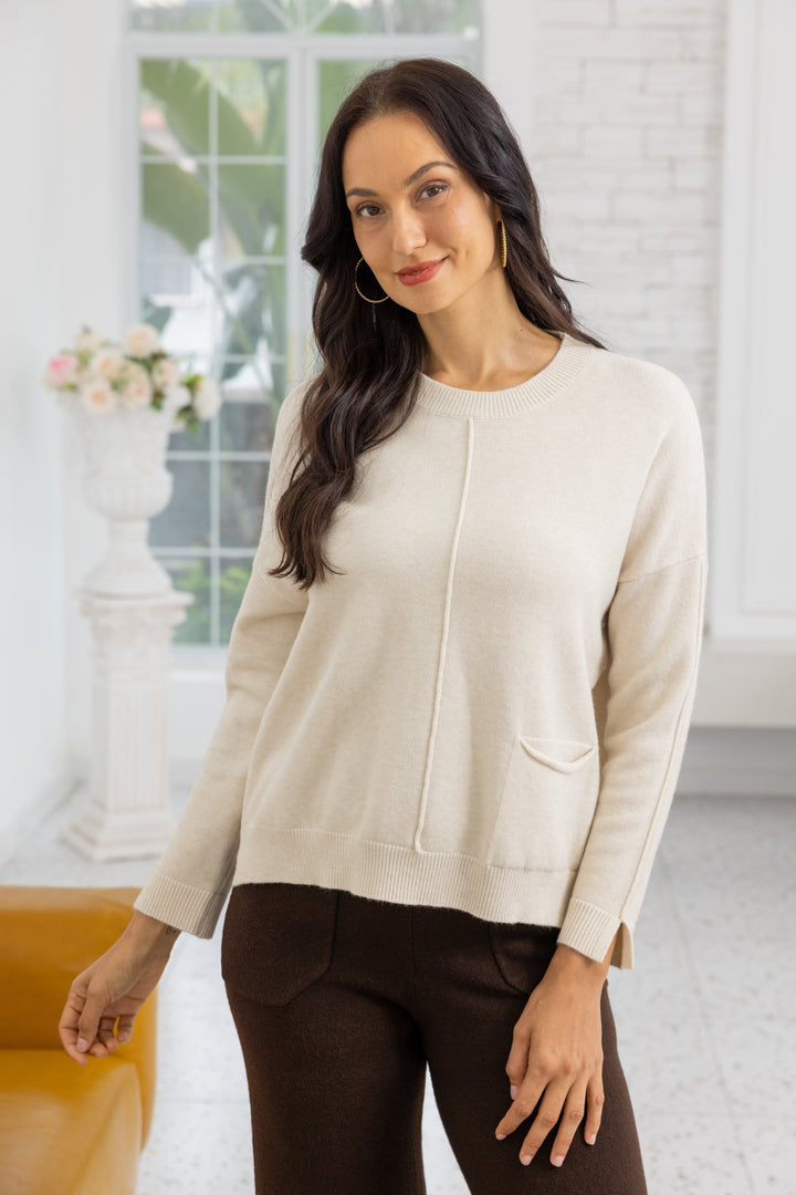 Allegra Stitched-Seam Top