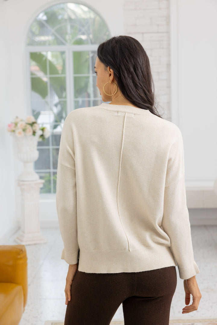Allegra Stitched-Seam Top