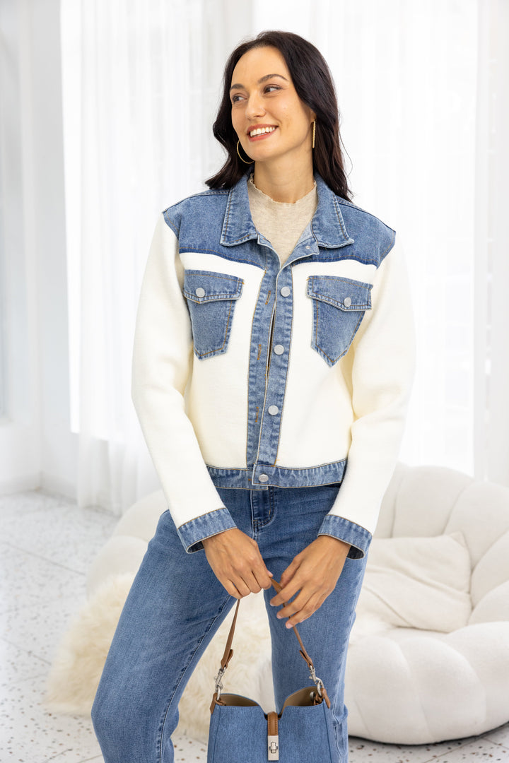Soft Denim Hybrid Jacket