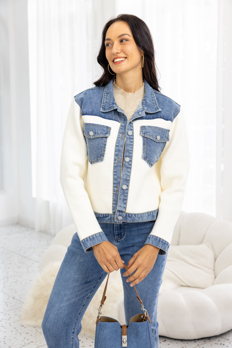 Soft Denim Hybrid Jacket