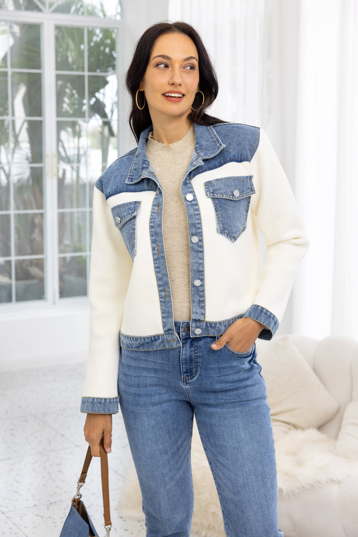 Soft Denim Hybrid Jacket