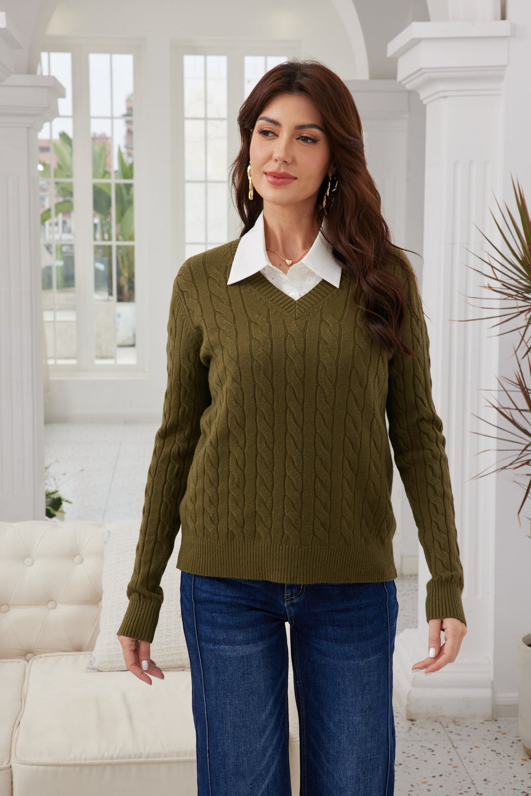 Bordeaux Braided Knit