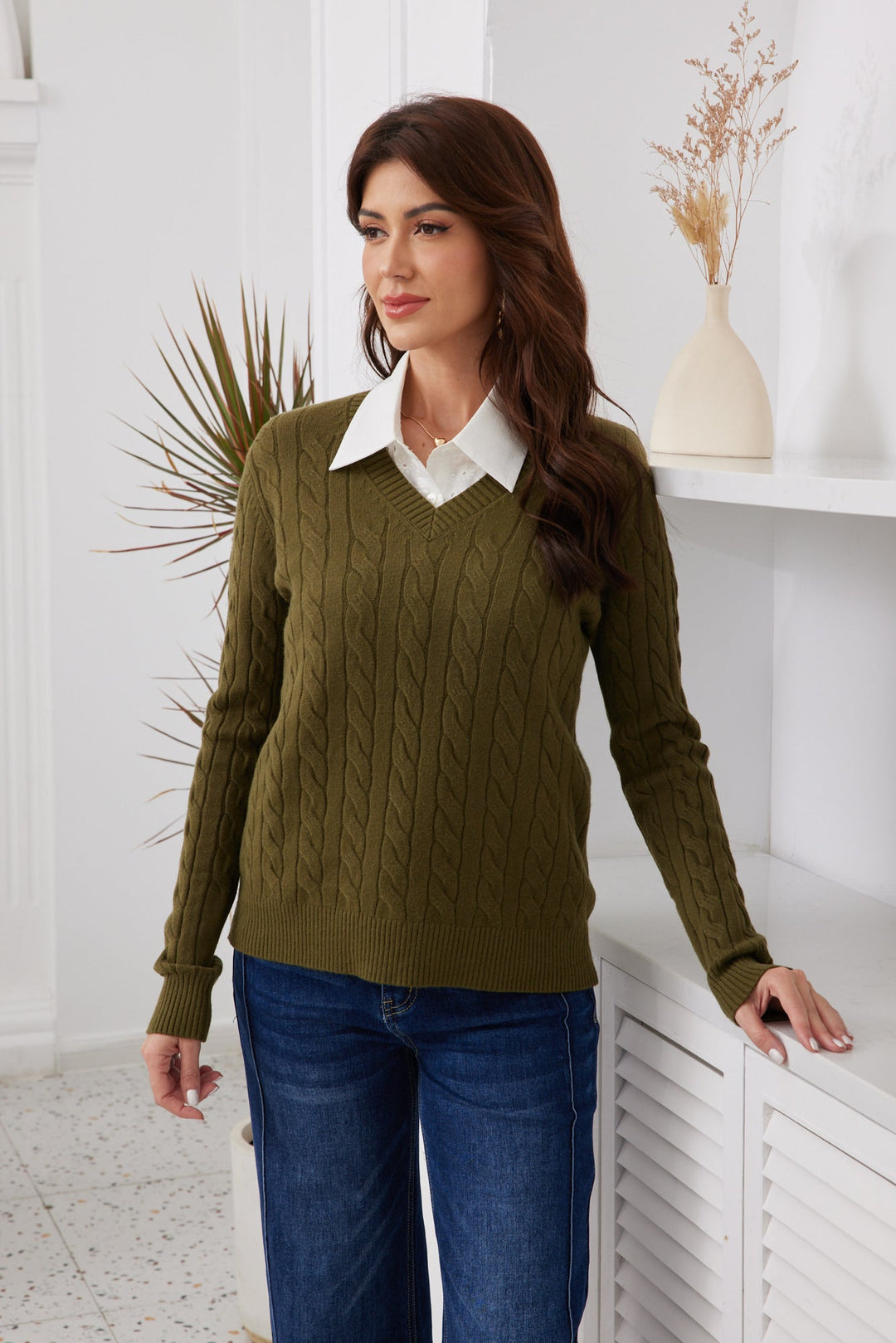 Bordeaux Braided Knit