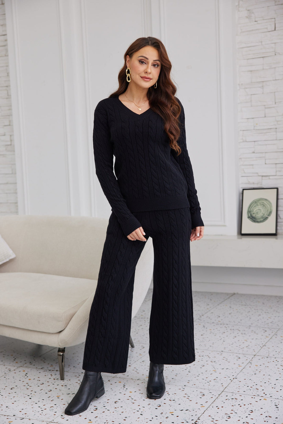 Bordeaux Braided Knit
