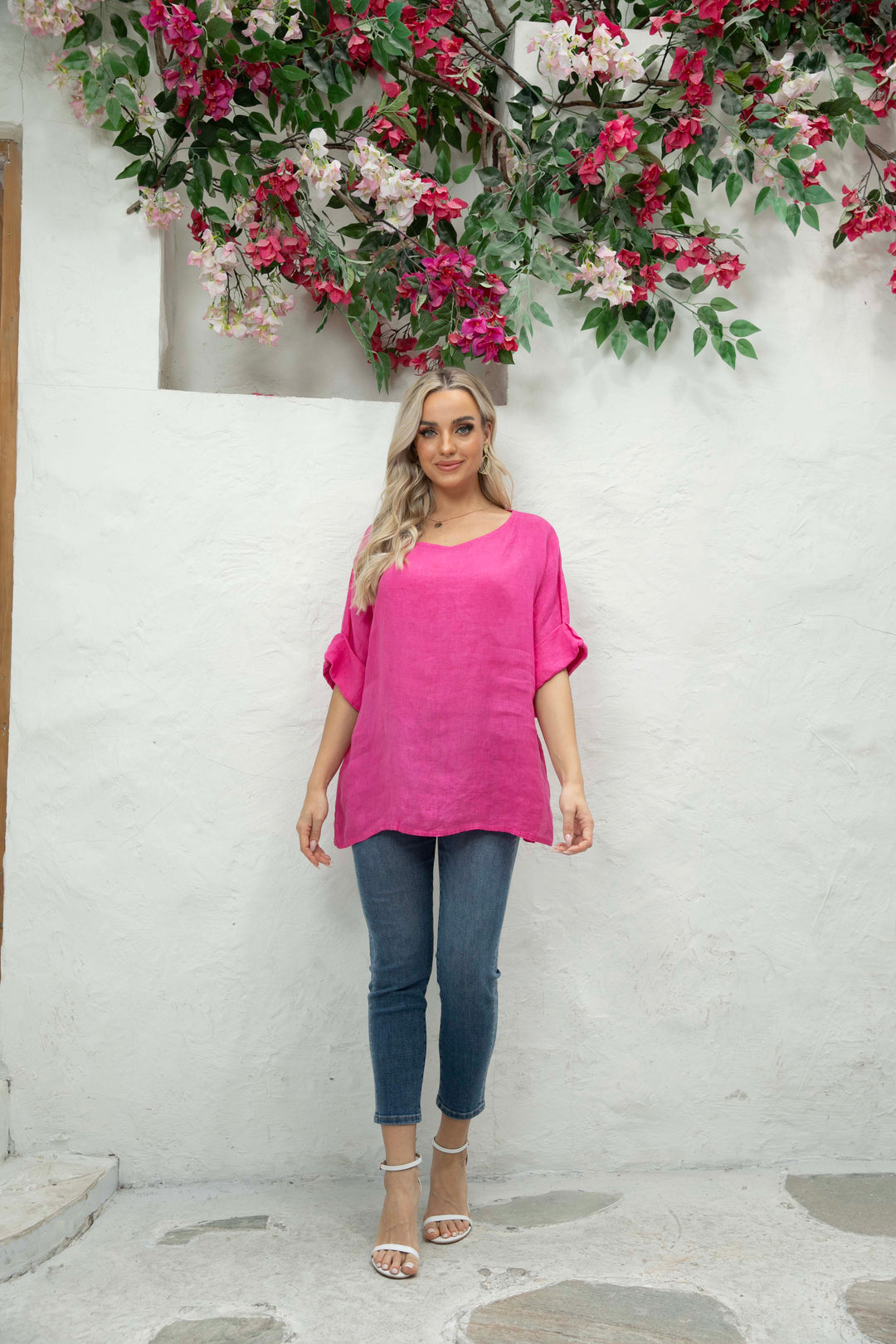 Sue's Long Sleeve Linen Top