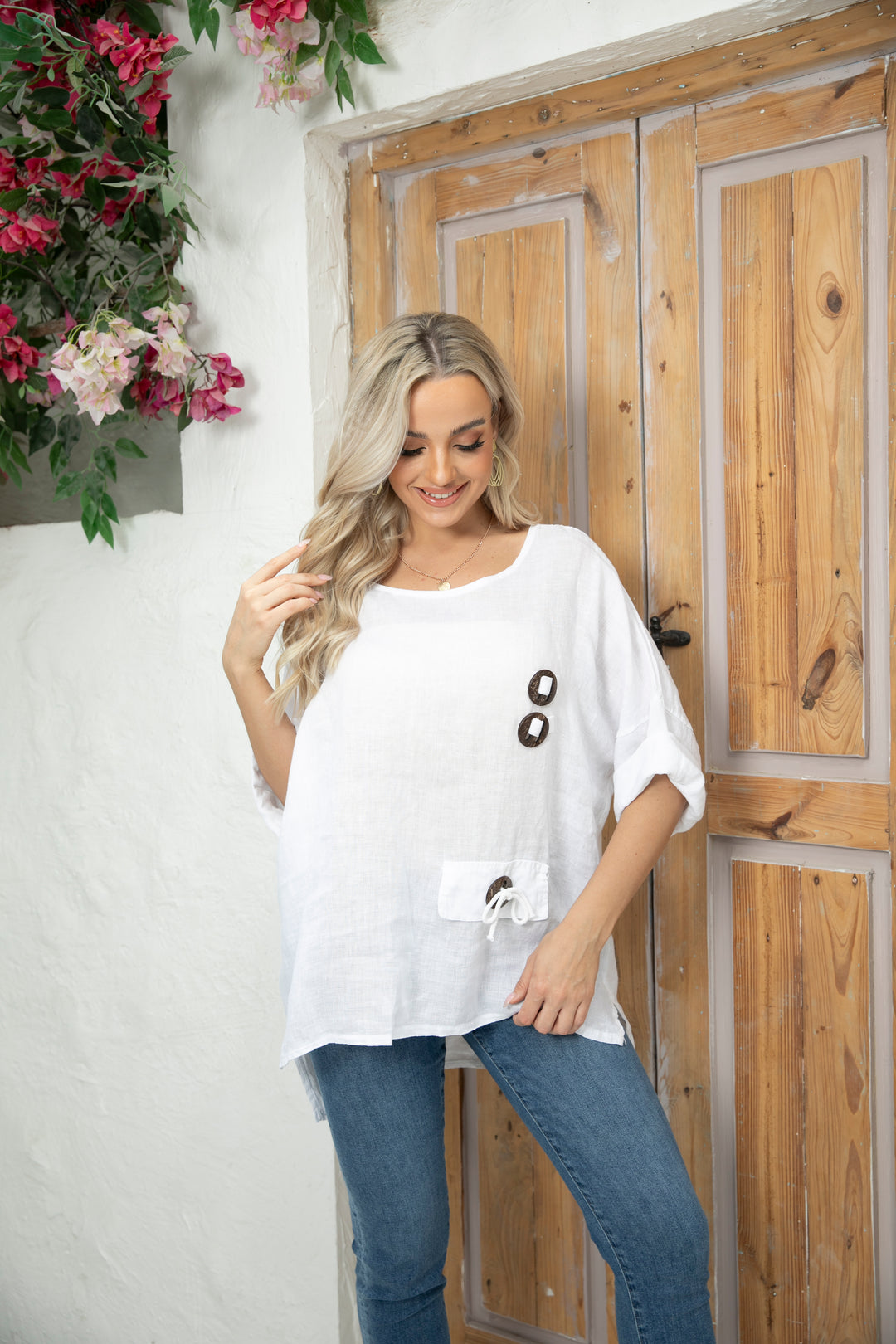 Nikki's Bohemian Linen Top