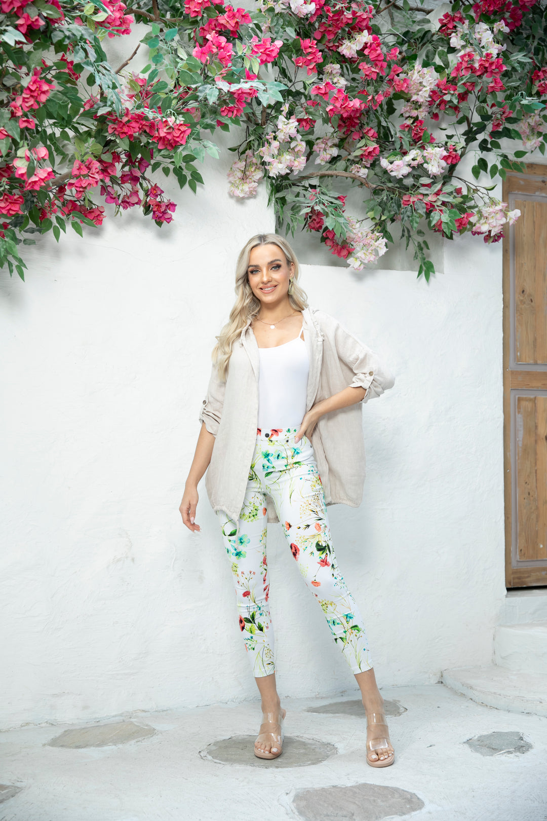 Open front Linen Cardigan with Hood