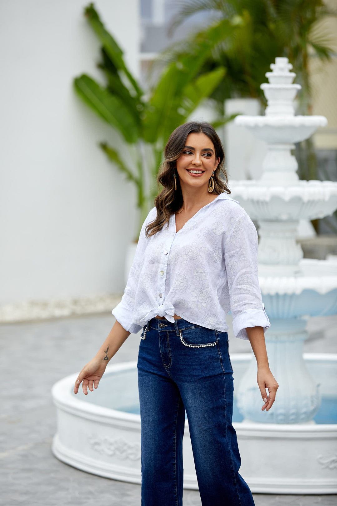 Diamonds & Pearls Bamboo Denim