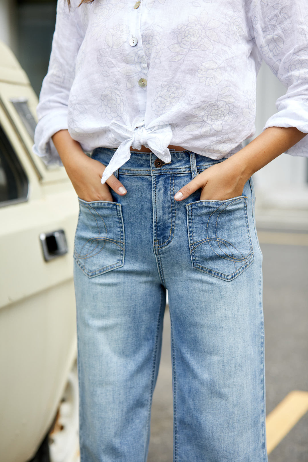 Heart Pocket Bamboo Denim