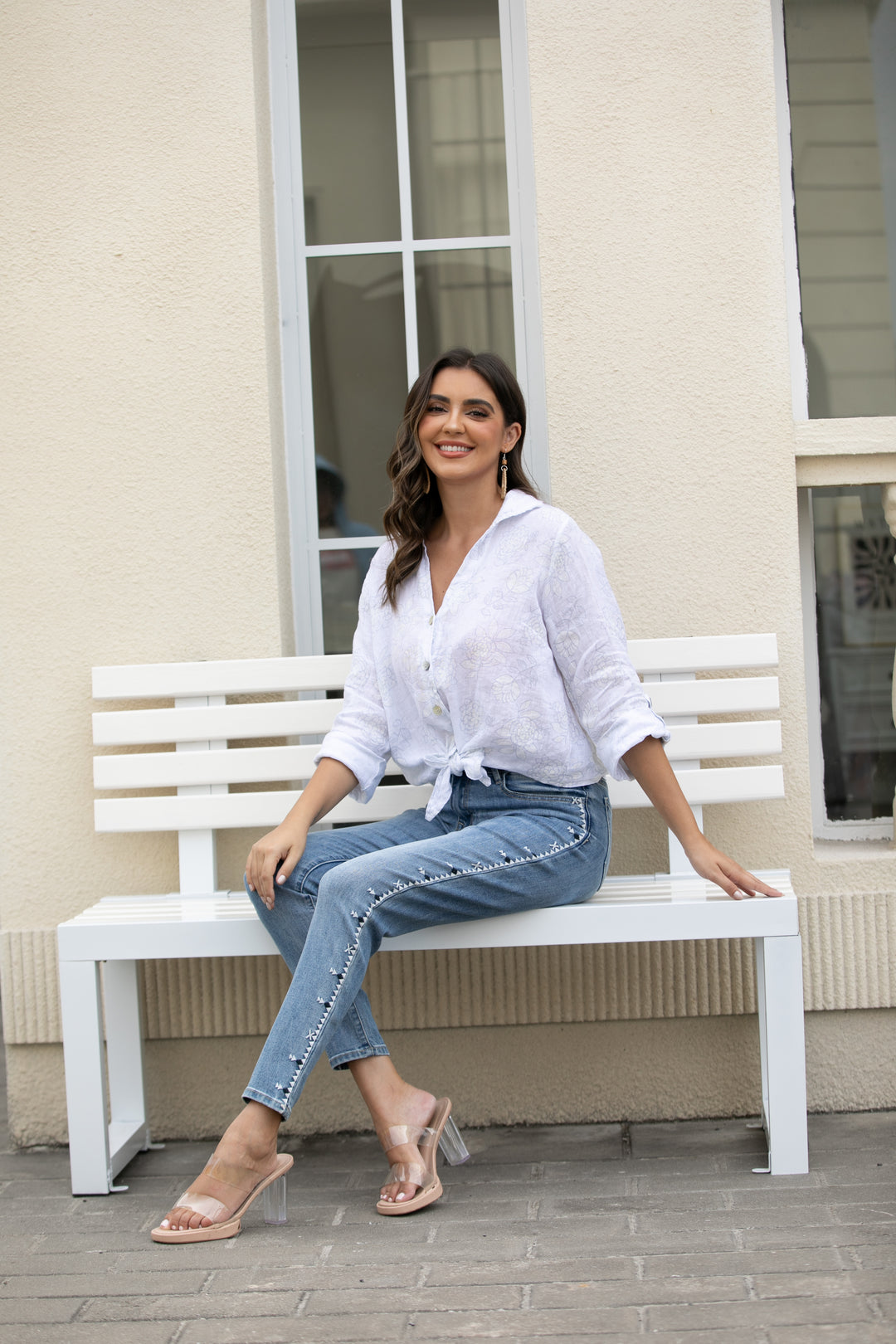 Jean en denim brodé de Mabelline