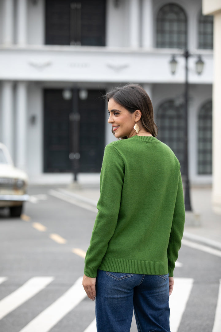 Aria's Argyle Jacquard Sweater Top