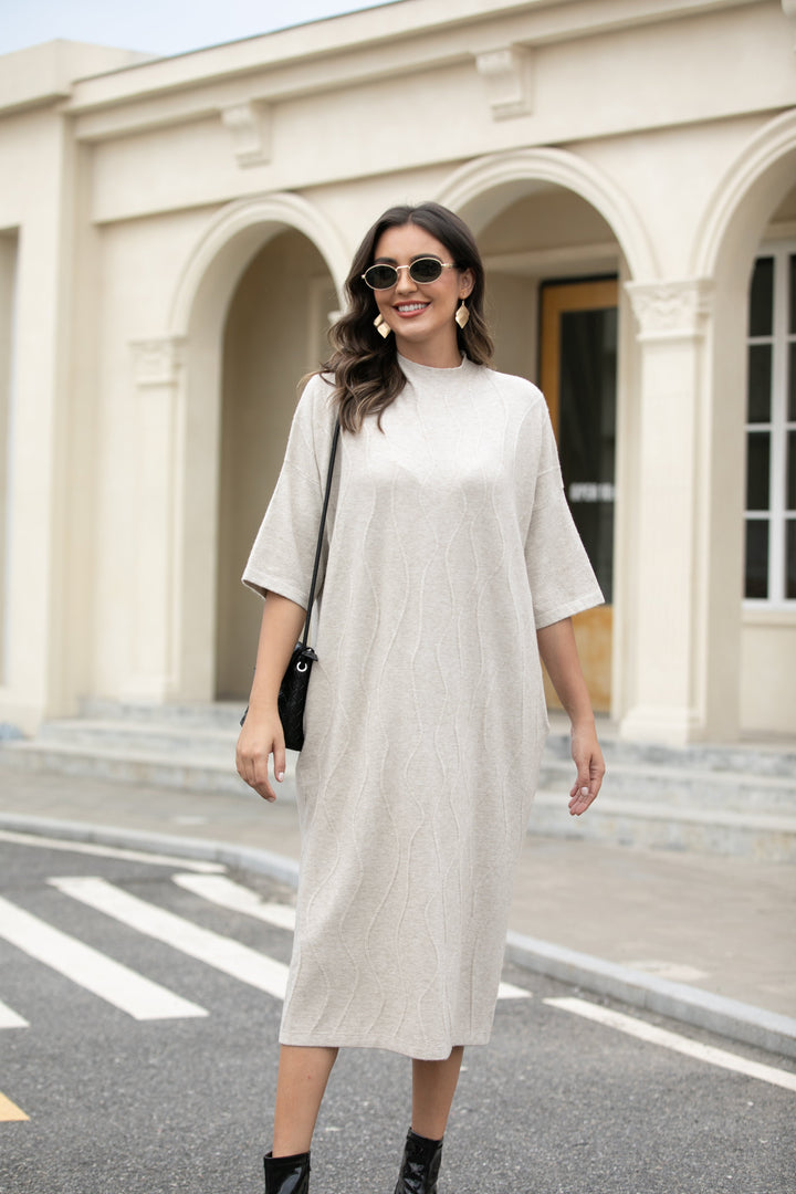 Regal Weave Sweater Dress