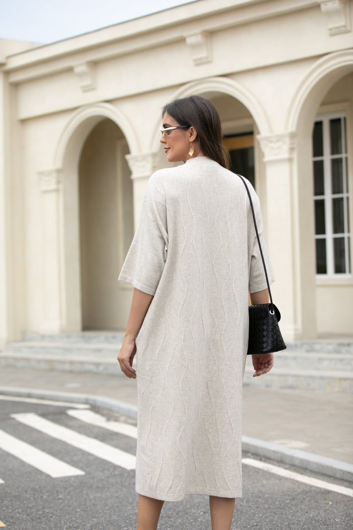 Regal Weave Sweater Dress