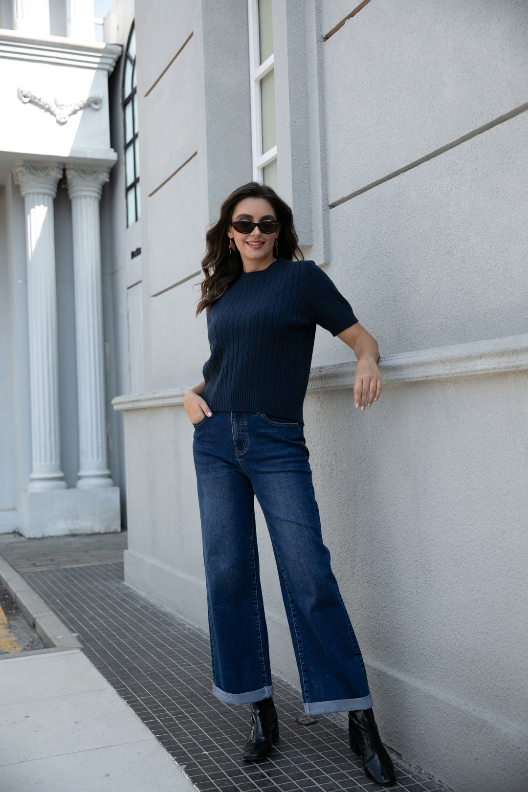 Anastasia's Cable Knit Top