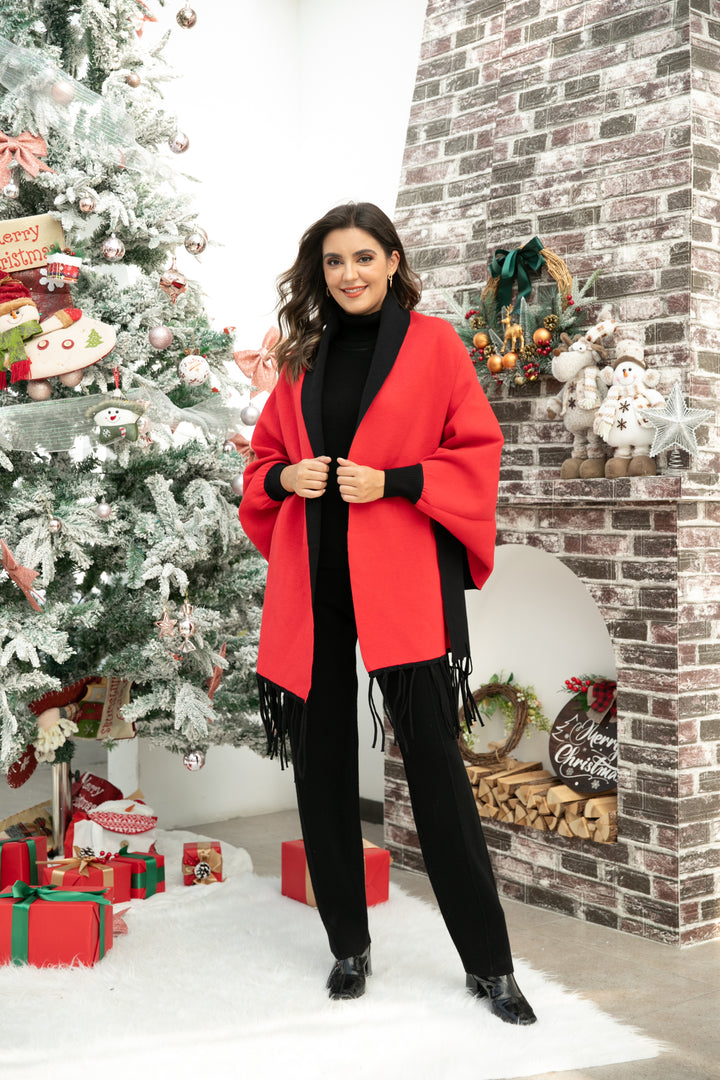 Reversible Shawl With Sleeve