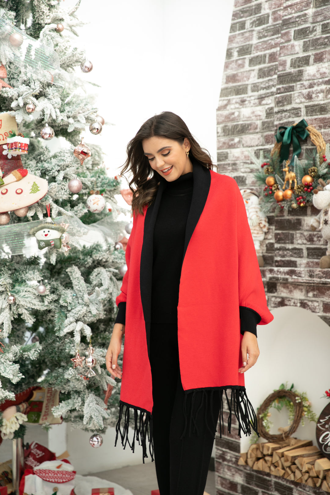 Reversible Shawl With Sleeve