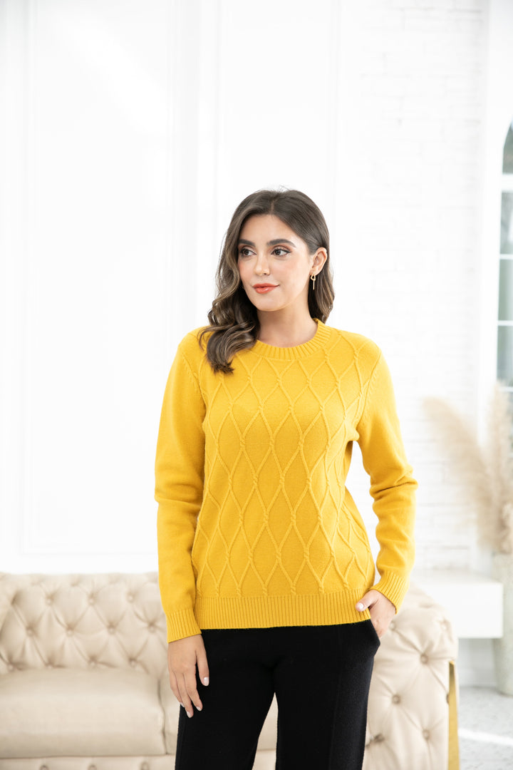 Aria's Argyle Jacquard Sweater Top