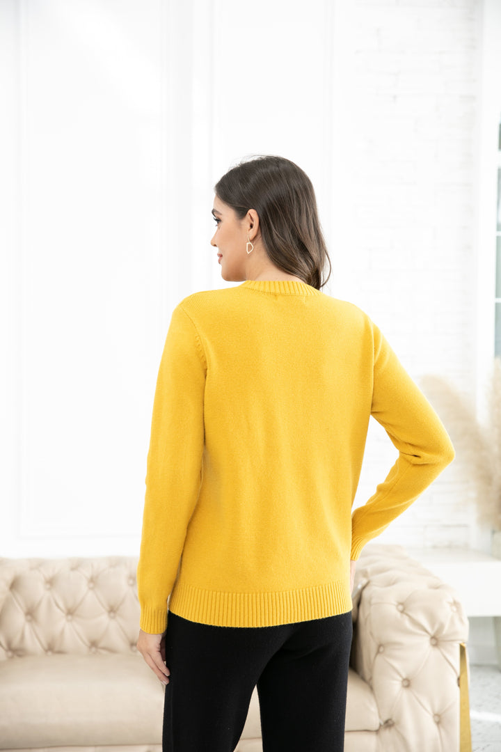 Aria's Argyle Jacquard Sweater Top