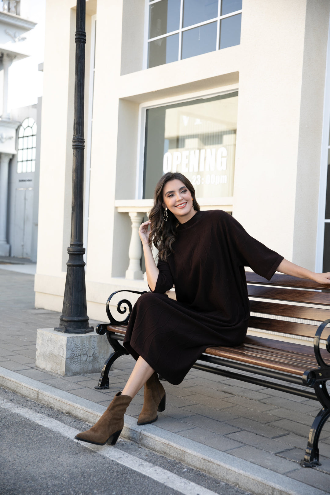 Regal Weave Sweater Dress