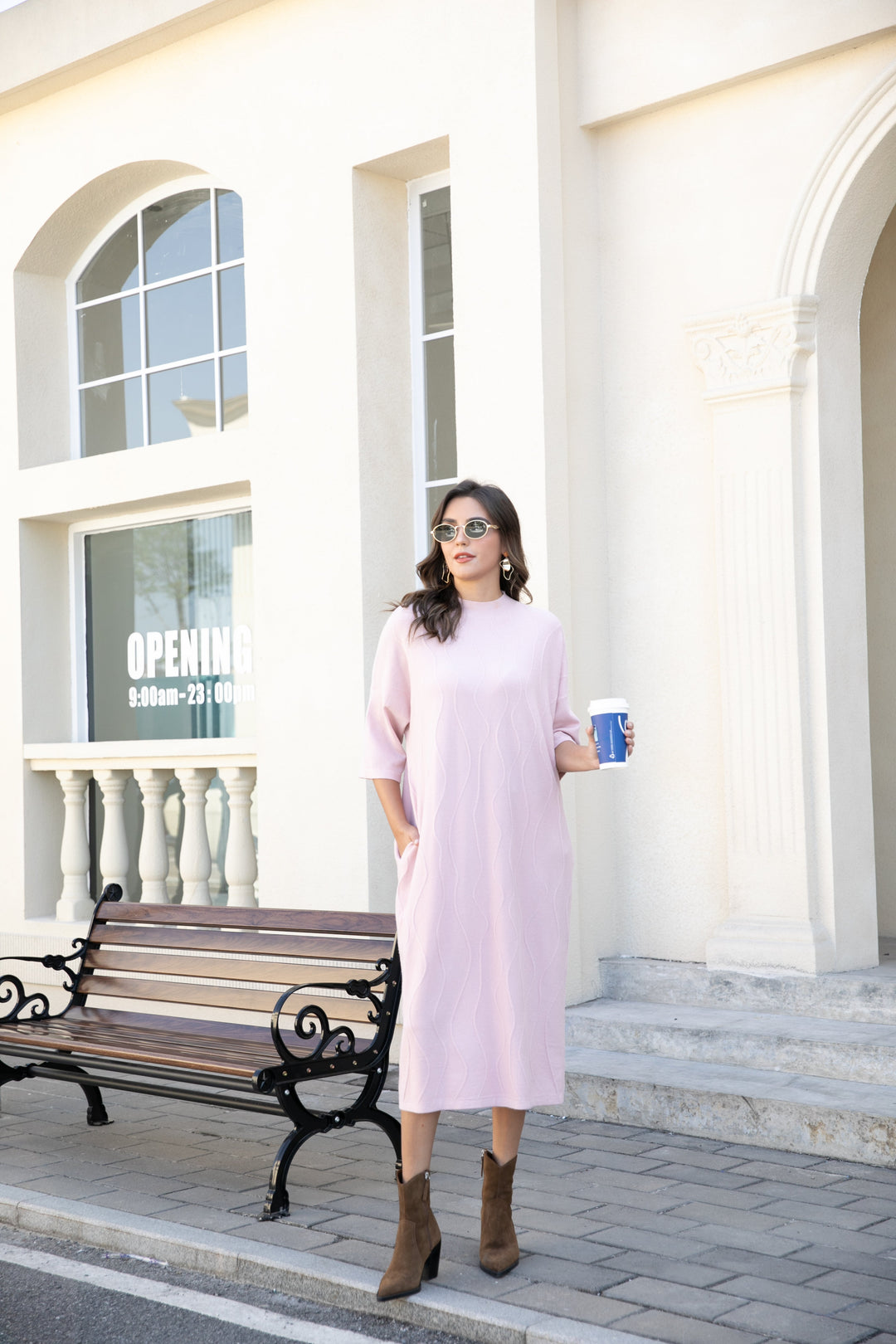 Regal Weave Sweater Dress