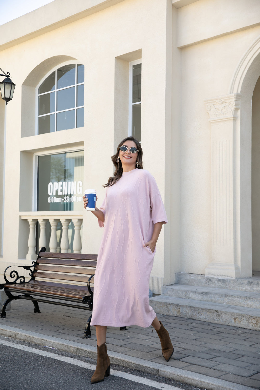 Regal Weave Sweater Dress