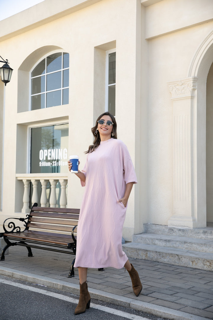 Regal Weave Sweater Dress
