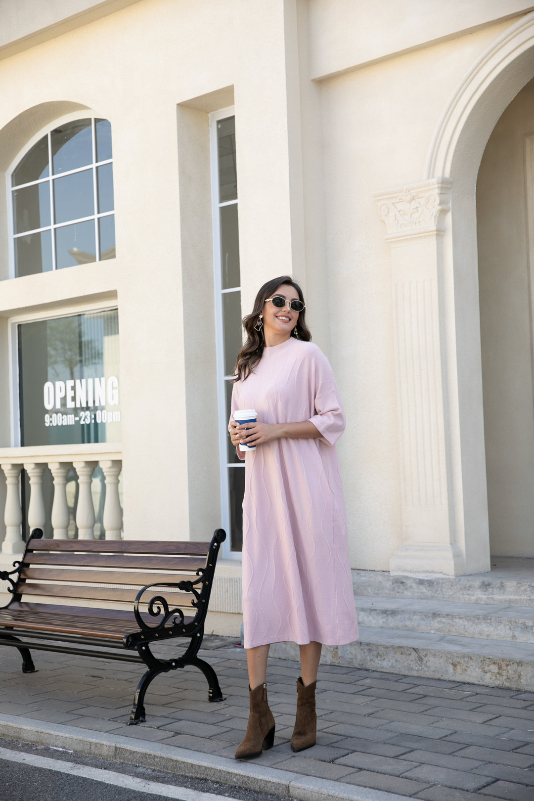 Regal Weave Sweater Dress