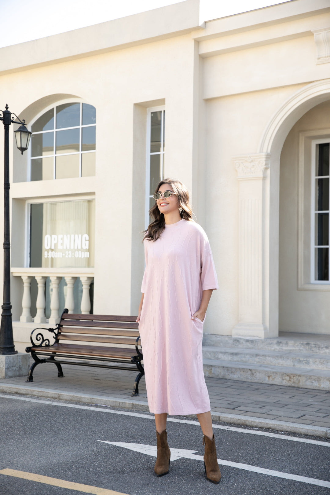 Regal Weave Sweater Dress