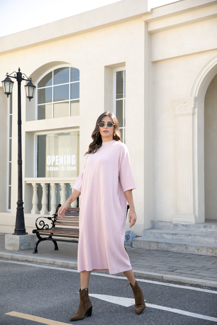 Regal Weave Sweater Dress