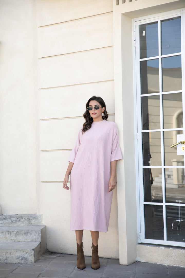 Regal Weave Sweater Dress