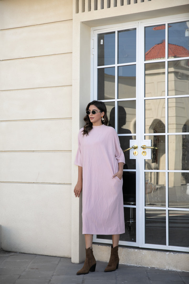Regal Weave Sweater Dress