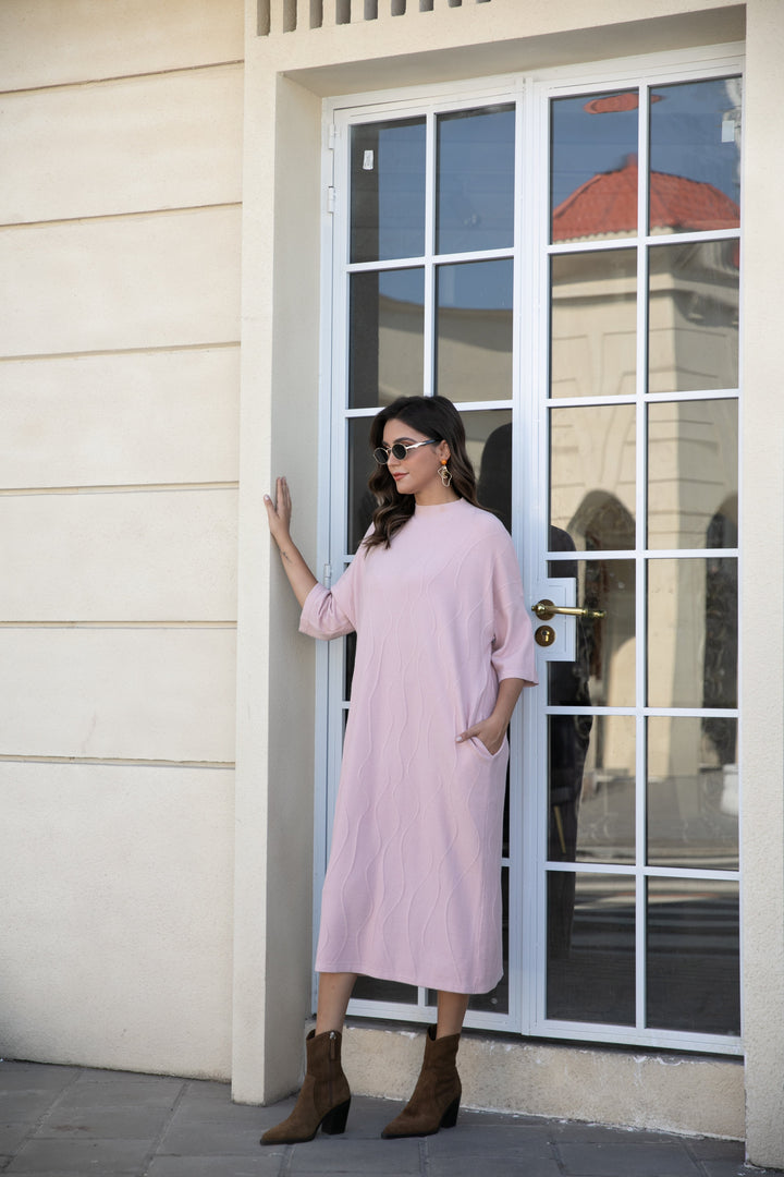 Regal Weave Sweater Dress