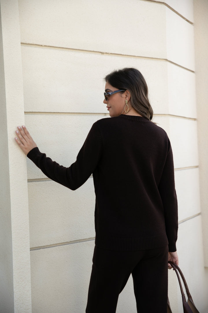 Aria's Argyle Jacquard Sweater Top