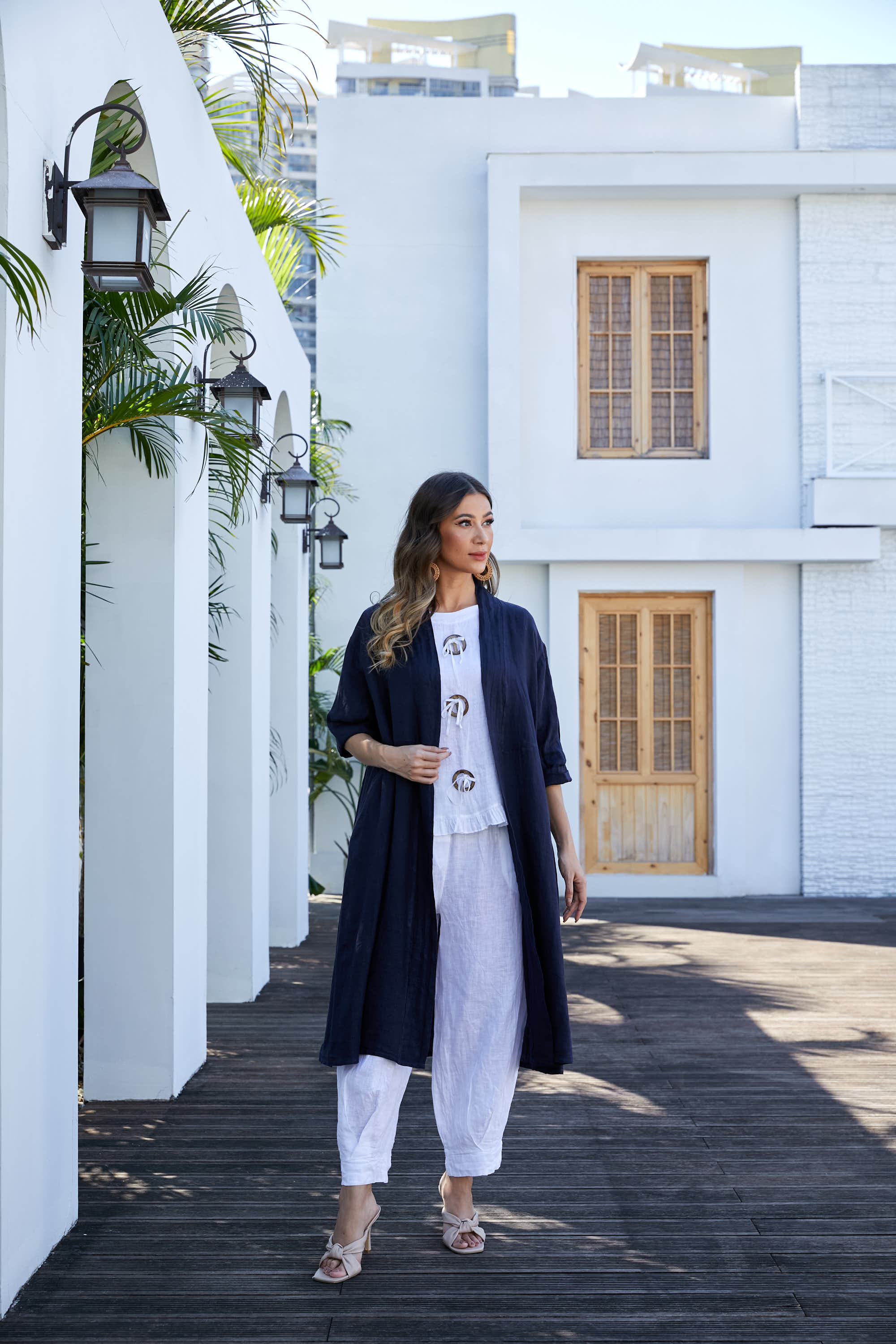 Tessa's Linen Cardigan – Orange fashion village