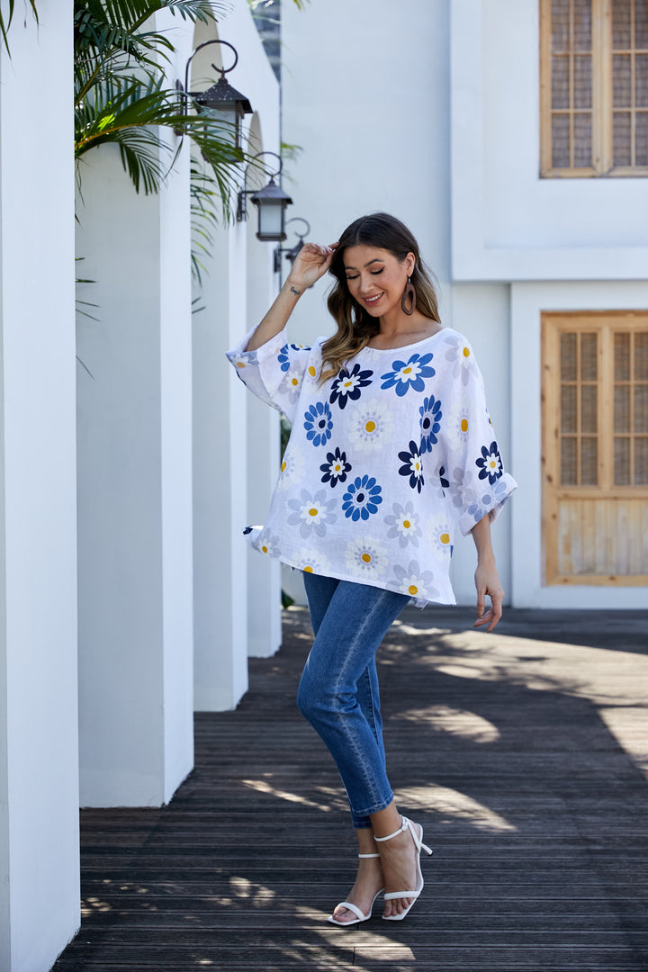 Daisy Breeze Boatneck Tee