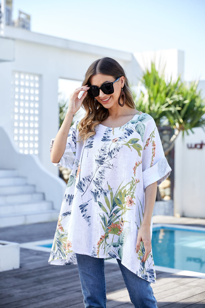 Stefania's Eucalyptus Printed Top