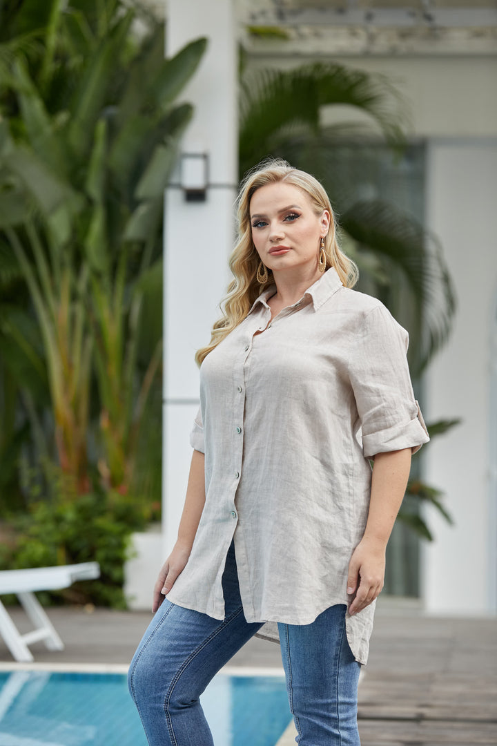 Linen Button Down Tunic