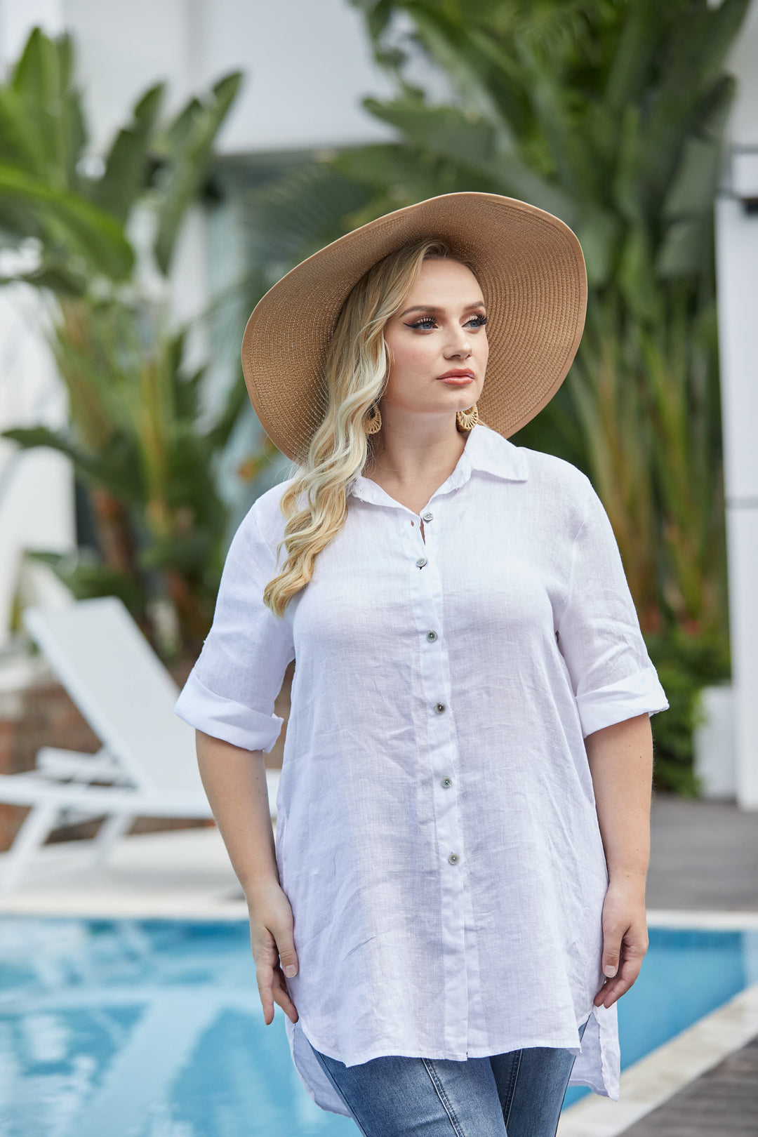 Linen Button Down Tunic