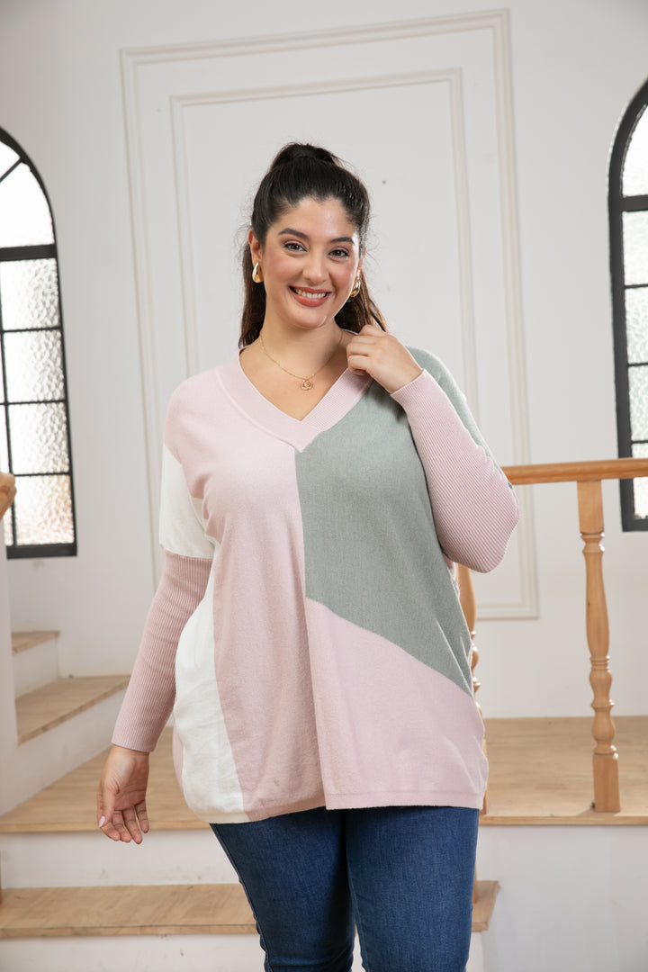 Cassadee's Cashmere-Feel Color Block Pull Over