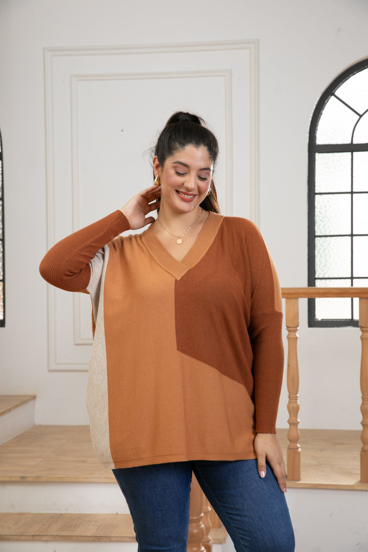 Cassadee's Cashmere-Feel Color Block Pull Over