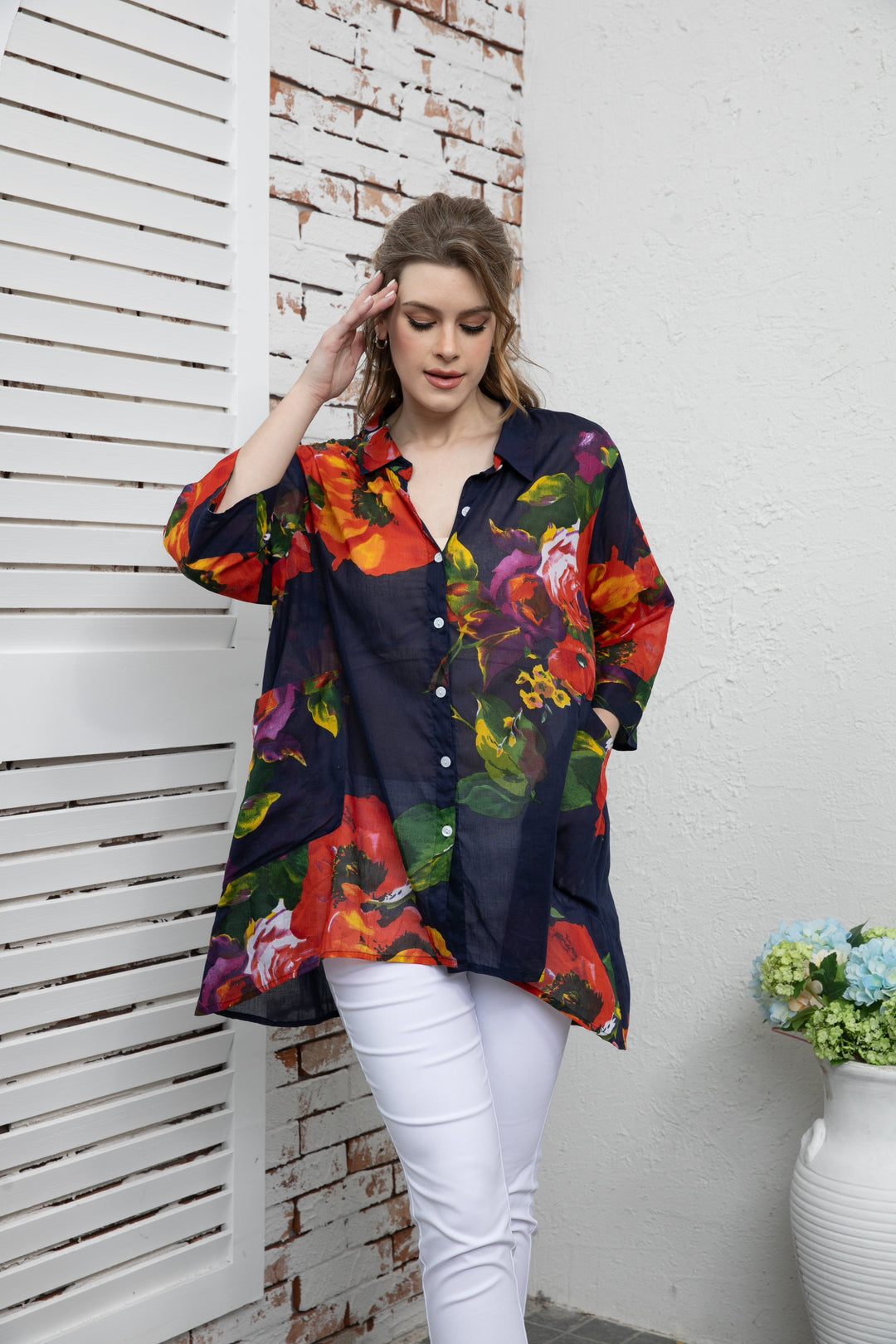 Linda's Printed Cotton Top