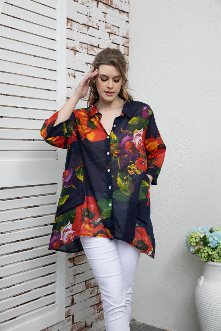 Linda's Printed Cotton Top